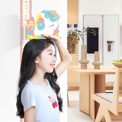 Height stickers 3D three-dimensional removable cartoon baby height stickers ruler artifact for home use
