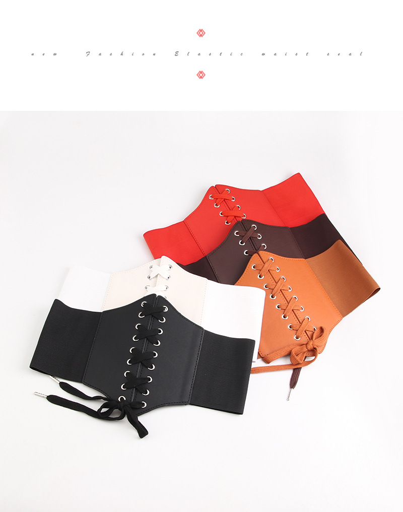 New Retro Palace Women's Slim Wide Belt, Versatile European and American Elastic Elastic Elastic Waistband Dress Decorative Waistband_voghion.com