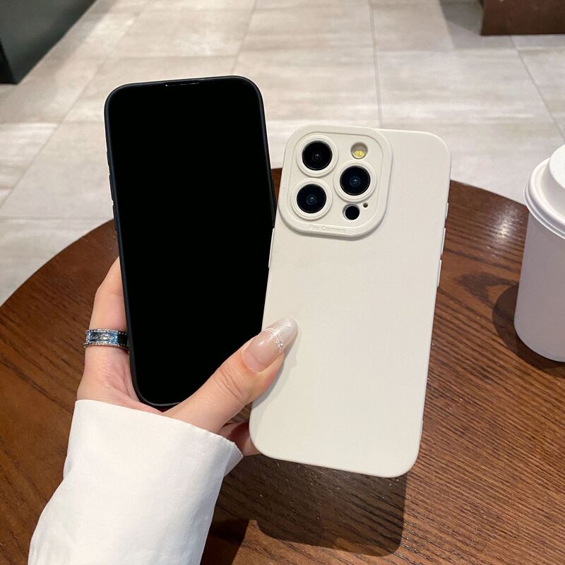 磨砂天使瞳眼适用于苹果16黑色软壳 iPhone15手机壳14pro保护套|undefined