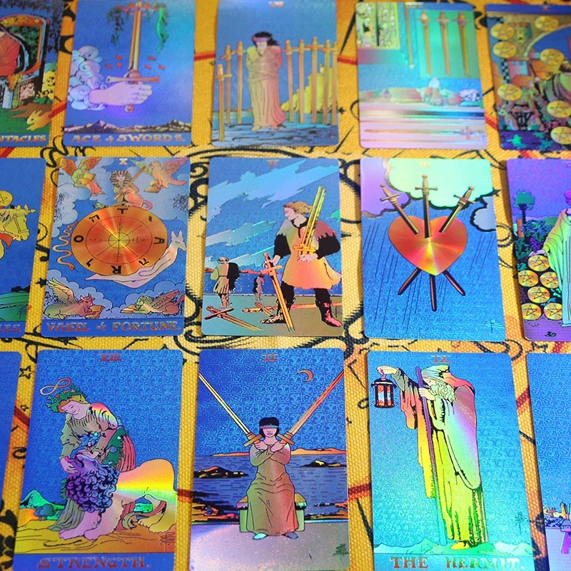 Waite Tarot genuine full set of gold foil Tarot stamping and printing Tarot plastic PVC waterproof board game