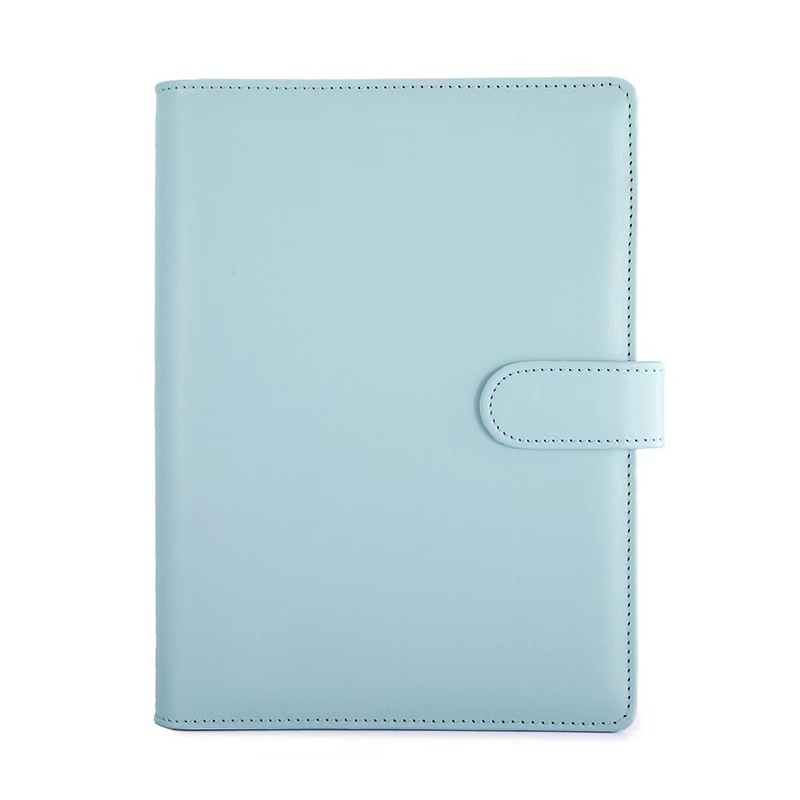 En stock transfronteriza A5A6 clip de hojas sueltas cremallera macaron cuaderno de cuero PU de hojas sueltas libro de dinero en efectivo cuaderno de presupuesto