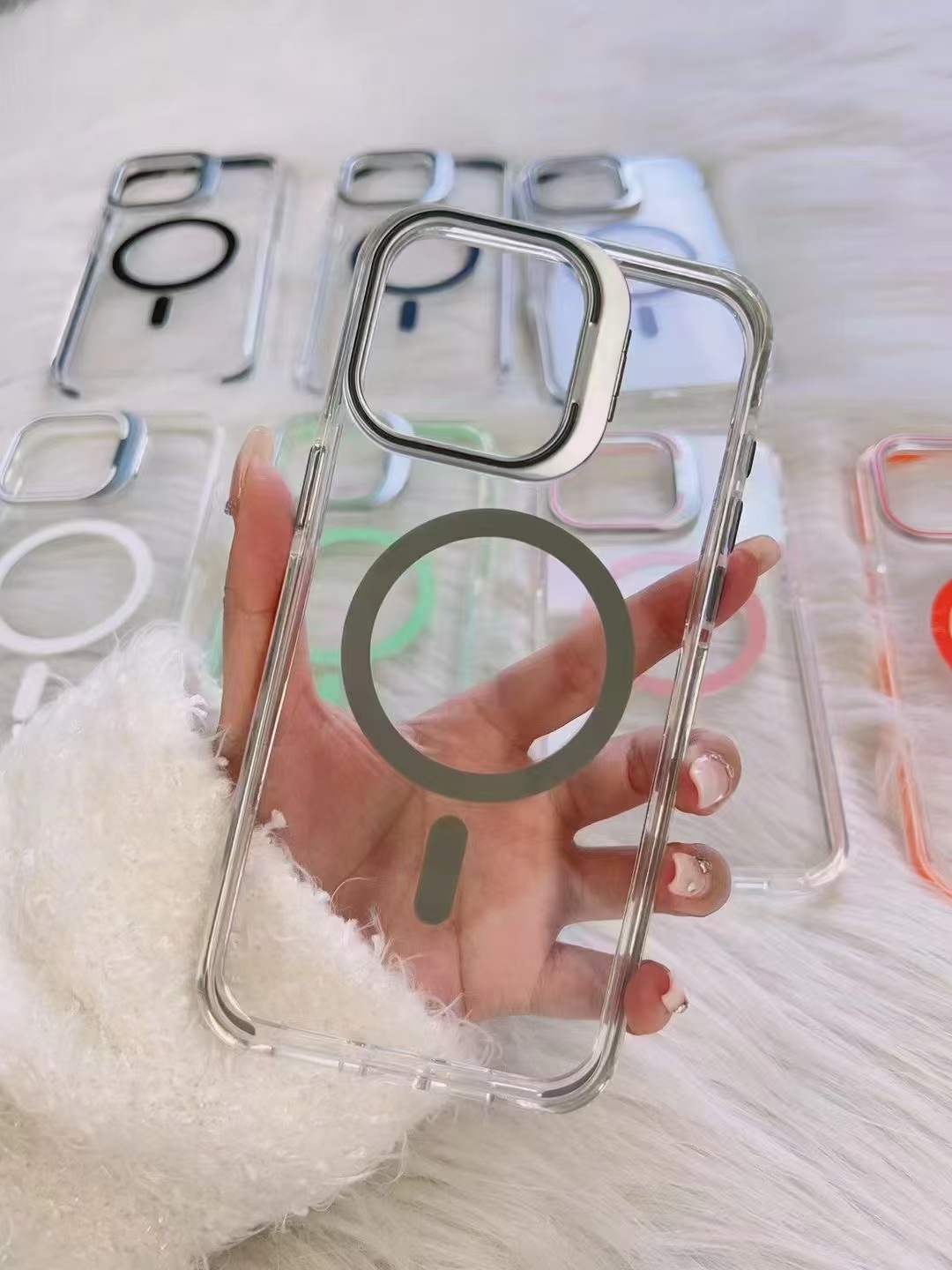 Gris-magnético-soporte de lente j4