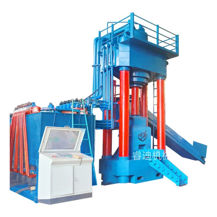 630 тонн полностью автоматический вертикальный гидравлический пресс для железной стружки и железной стружки, четырехколонный пресс для железной стружки, пресс для железной стружки