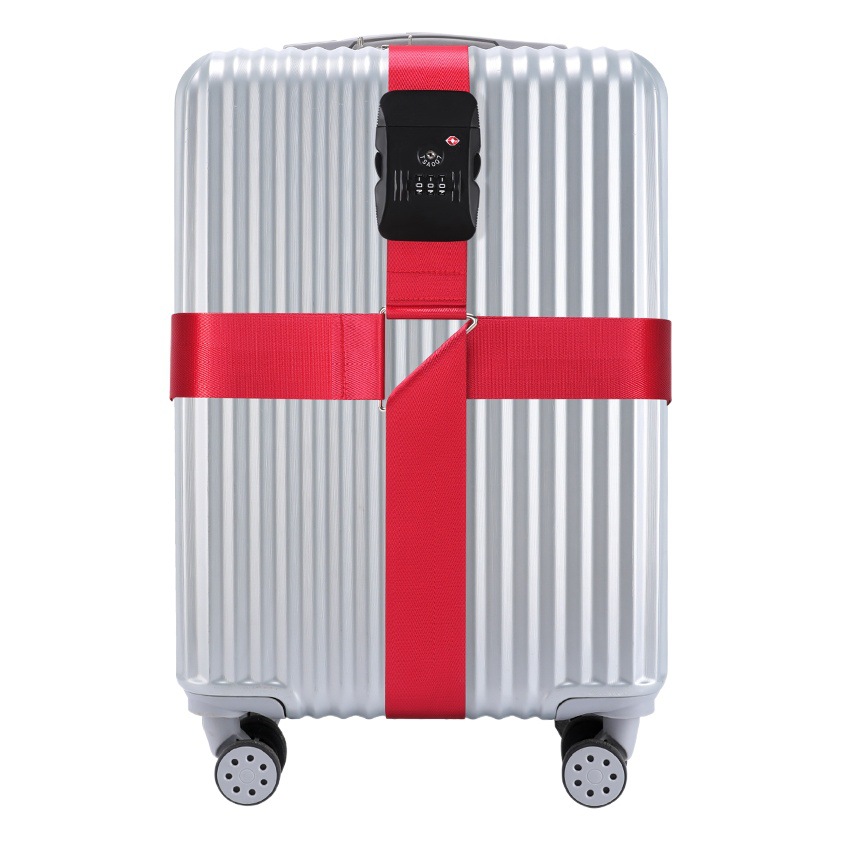 Luggage luggage consignment reinforced belt trolley case binding belt word cross lock belt suitcase packing belt rope