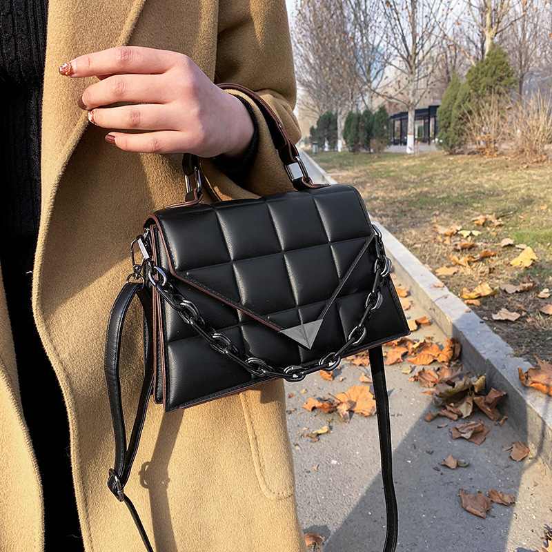 Bolso de mujer 2022 nueva moda rombo bolsa de mensajero Kelly bolso de moda Cadena de color sólido bolso de hombro