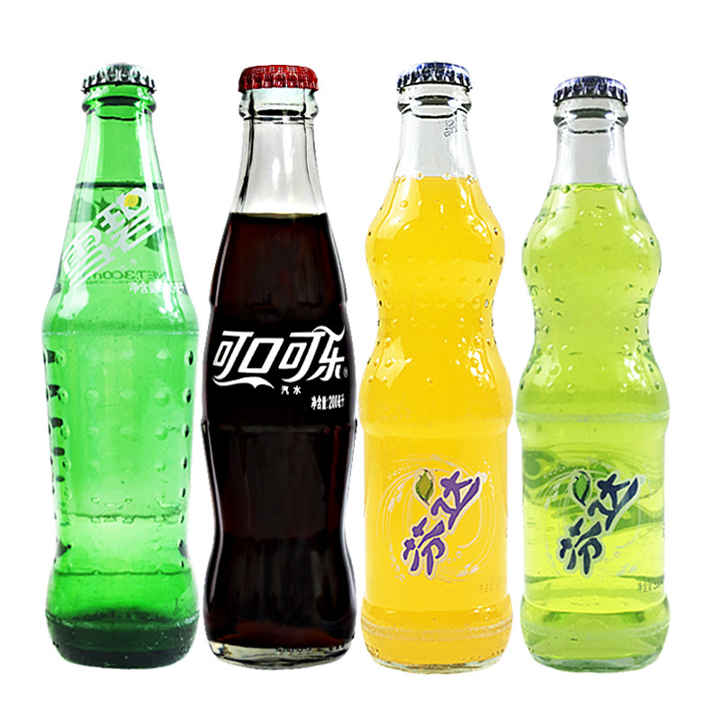 玻璃瓶碳酸饮料可口可乐雪碧装橙芬达包邮6苹果l瓶多省200m一般|undefined