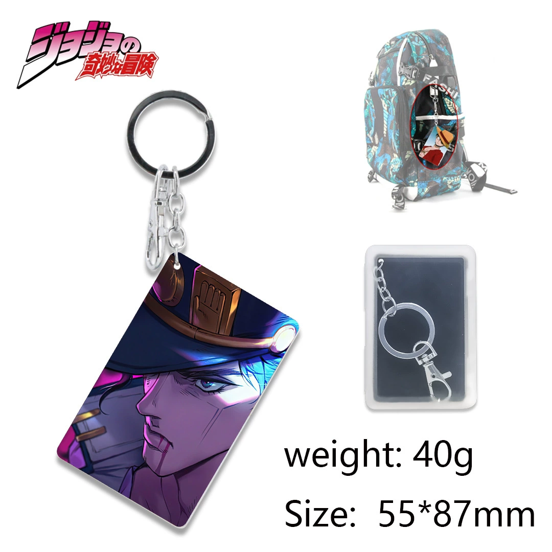 Рюкзак-кинематограф_JOJO's Bizarre Adventure Аниме Мультфильм Модный кошелек Подвеска Брелок Тэг Простое украшение Изображения