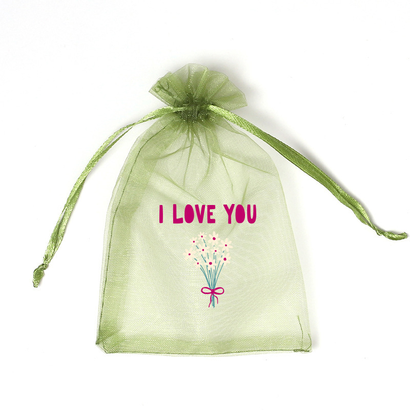 꽃다발 사랑해요; 밀리터리 그린 거즈백; 11*16cm