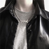 Fashionable pendant with letters hip-hop style, necklace suitable for men and women, accessory, Gothic, punk style