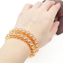 防刀刮玻璃圆珠佛珠手链8MM香槟色手链不变色仿水晶手串厂家直销