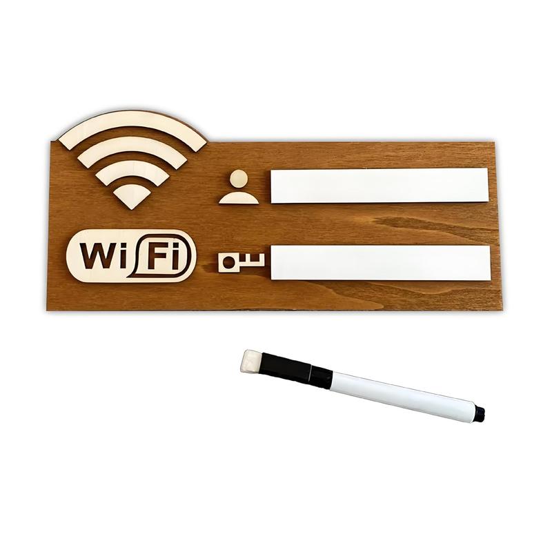 木製WIF提示札手書き標識暖かい注意木牌WIFIパスワード公示壁看板スポット|undefined