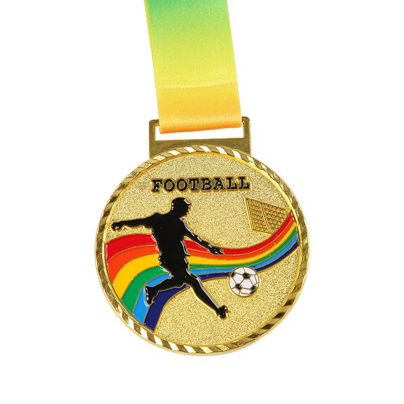 Medalla deportiva maratón medalla de fútbol haciendo listado de Honor premio conmemorativo capítulo metal aleación de zinc Medalla