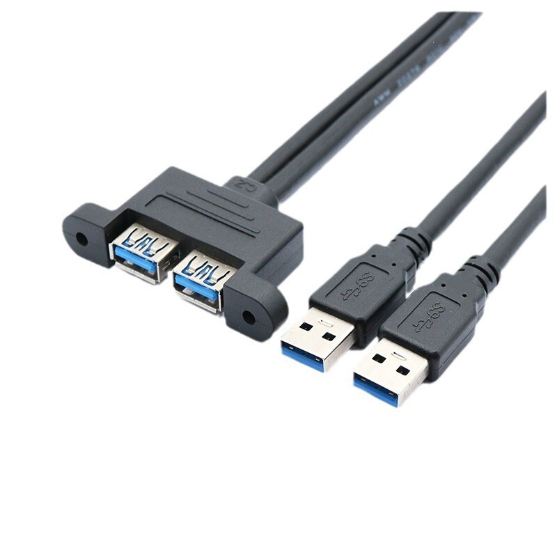 Manufacturer Wholesale USB Extension Cable 3.0 Dual Male to Dual Female Data Cable Digital Electronic Computer Bracket Cable Earphone Cable