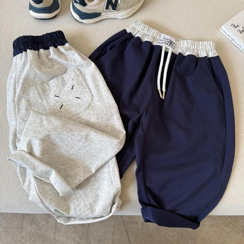 ブルーパパ子供のズボン夏男の子スプライシングスポーツカジュアルパンツベビー小中型子供スタイルパンツ卸売|undefined