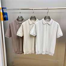 男装夏季翻领减龄针织polo时尚短袖休闲老钱百搭高级感T恤GT1306