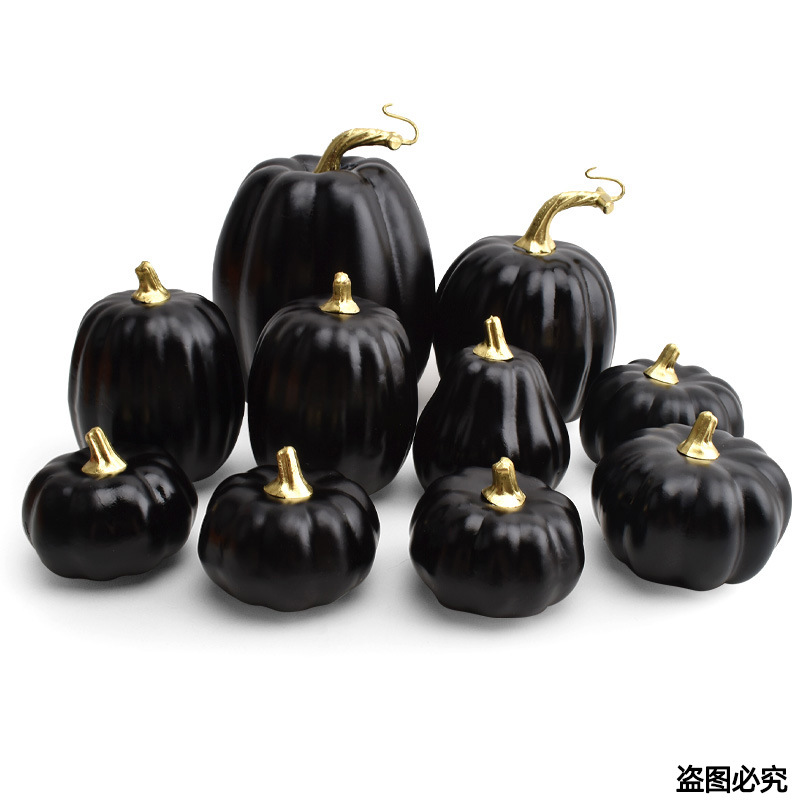 Modelo de calabaza de simulación accesorios de decoración de calabaza de Halloween vitrina vegetal fotografía educación temprana props