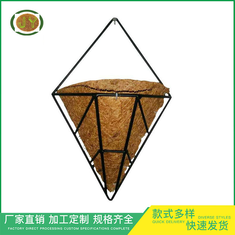 厂家批发悬挂式椰棕花盆 吊篮阳台花盆 多种规格椰棕花盆户外