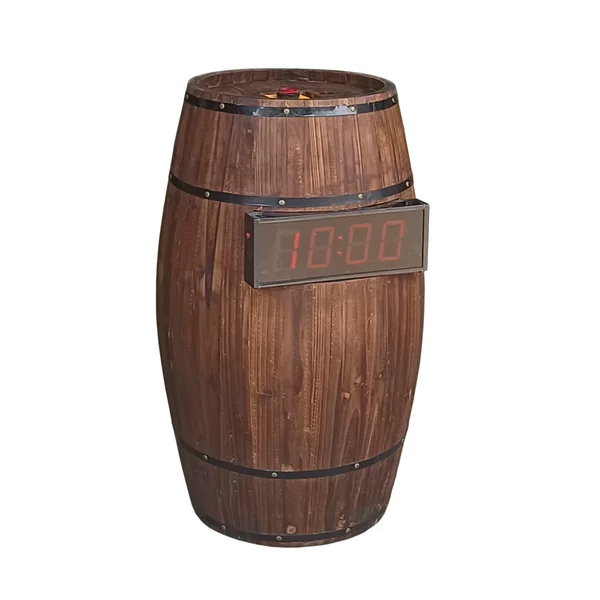 Oak Barrel Decoration, Beer Barrel, Solid Wood Wine Barrel, Oktoberfest Escape Room Countdown, Handmade for Commercial Use