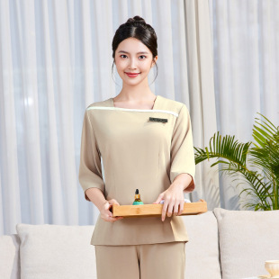 Beauty Salon Work Clothes for Women, New Style Pedicure, Classy Elegant, Health Club Ear-Picking Pants, Foot Bath Technician Work Clothes