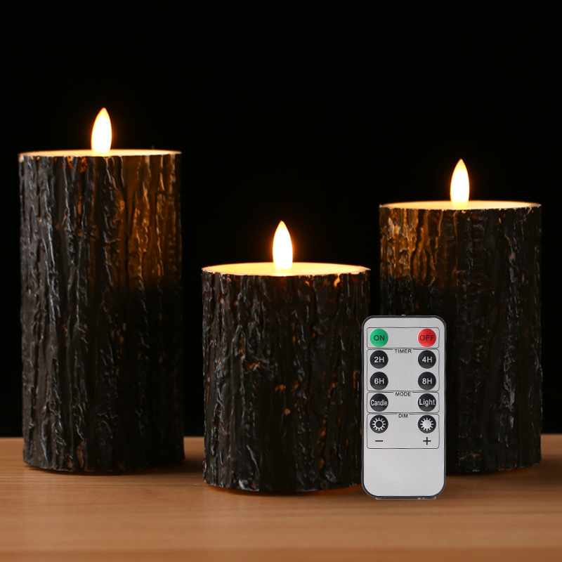 Cross-border LED paraffin imitation tree pile candle lamp Birthday…
