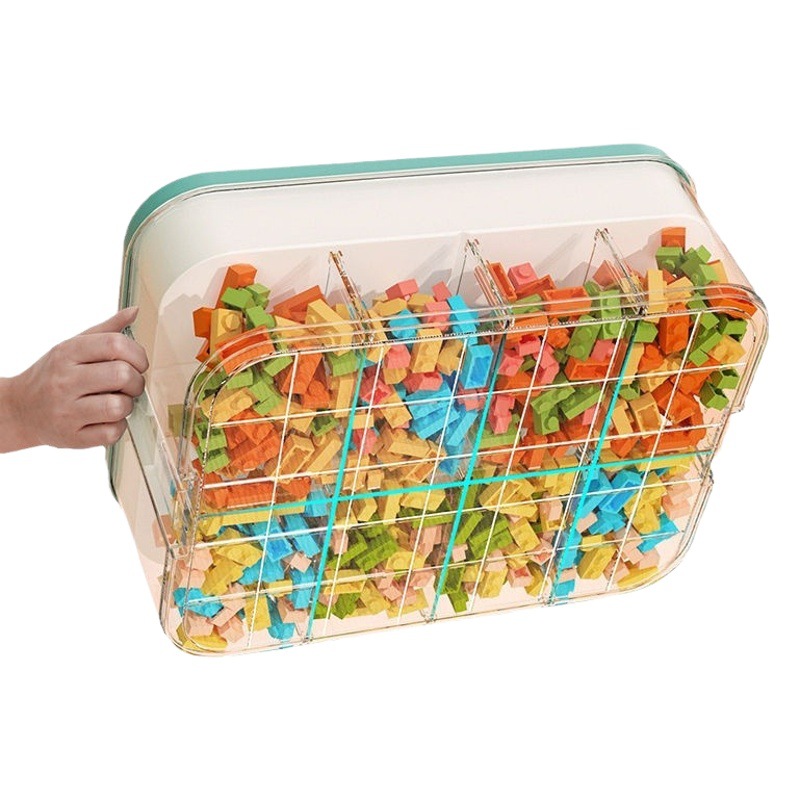 FUENTE Fábrica | Partículas de juguete para niños Caja de almacenamiento de Lego Clasificación de piezas Bloques de construcción Clasificación de la caja de organización del compartimiento
