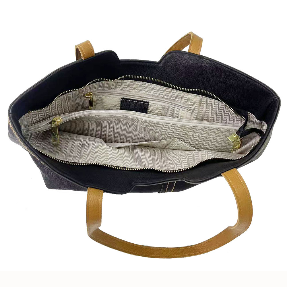 Sac cabas en cuir véritable pour femme, grande capacité, idéal pour les trajets quotidiens, les courses ou comme sacoche._voghion.com