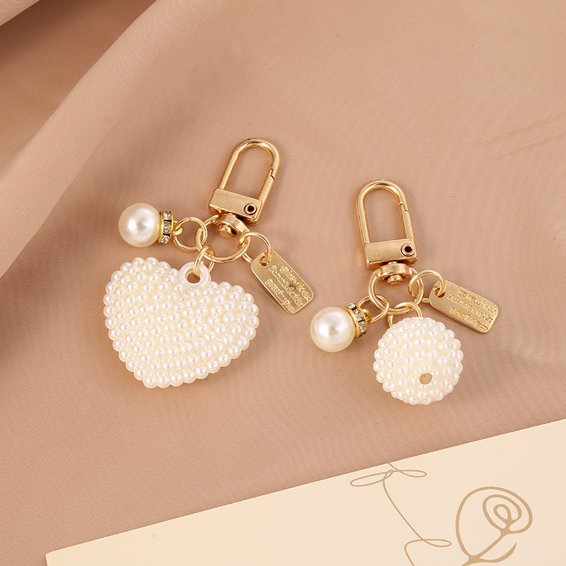 Zinc alloy Material Simple Style Classic Style Heart Shape Ball Zinc Alloy Unisex Bag Pendant Keychain