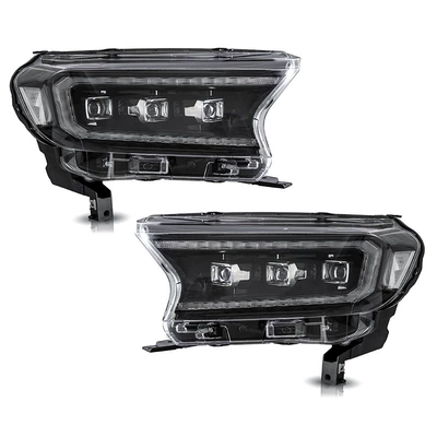 Modified car light vland is Ön faralar - led-lens-section-transparent