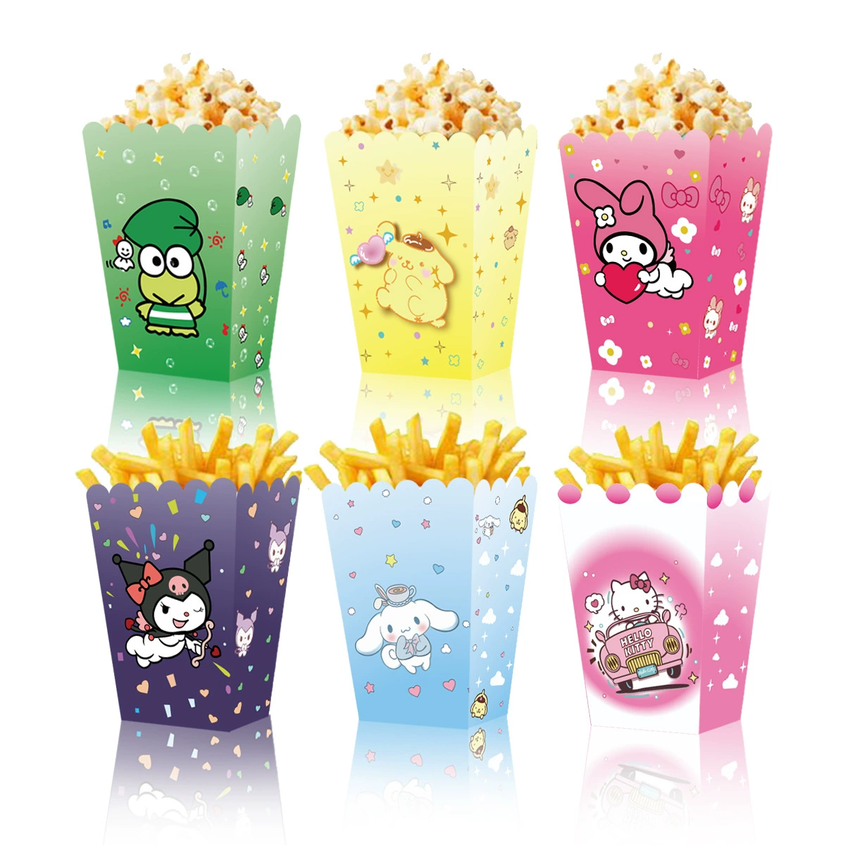 Пятно на месте Sanrio тема попкорн коробка для конфет коробка складная коробка для упаковки ведра с куриным рисом коробка закуски
