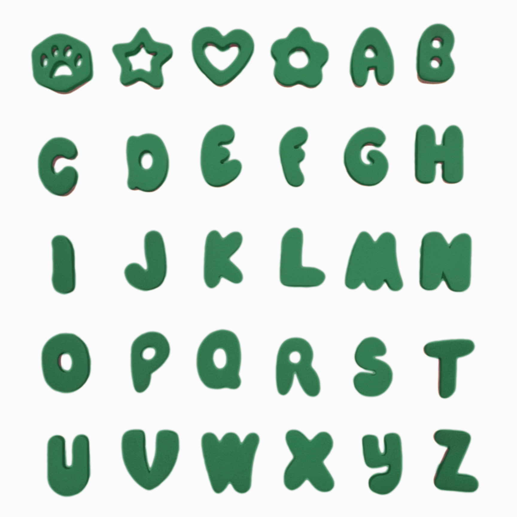 Silicone para mascotas 26 letras DIY collar anti-perro collar gato collar letras universales + amor impresión de garras mezclar image 4
