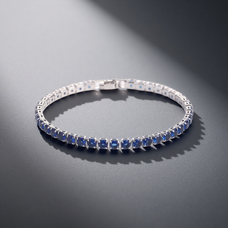 Amazon Shiny Platinum Plated Chain Full Diamond Bracelet Light Luxury Fashion Full Diamond Zircon Birthday Gift for Boyfriend and Girlfriend