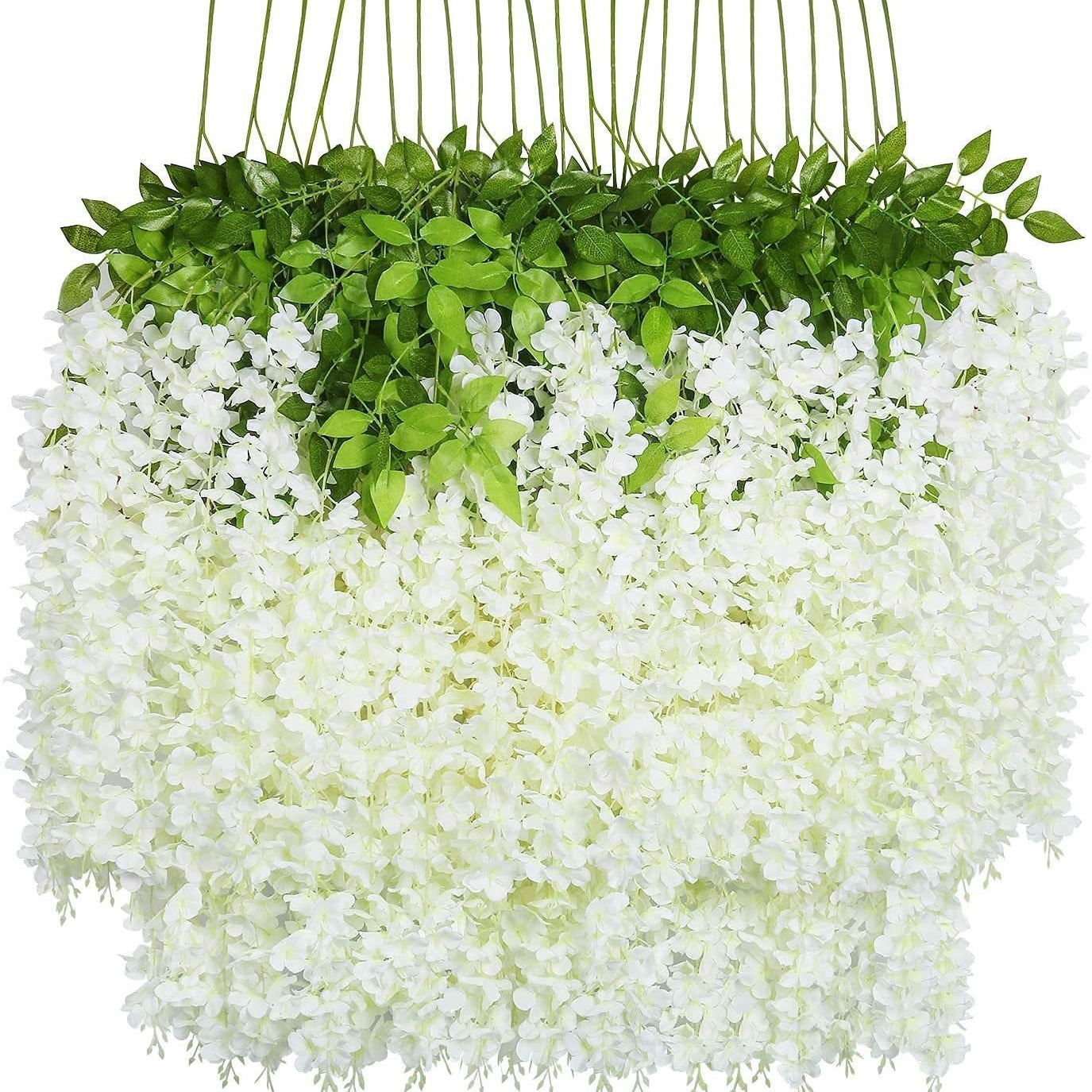 仿真紫藤花假花紫罗兰吊顶花藤加密婚庆装饰藤条塑料藤蔓 豆花串