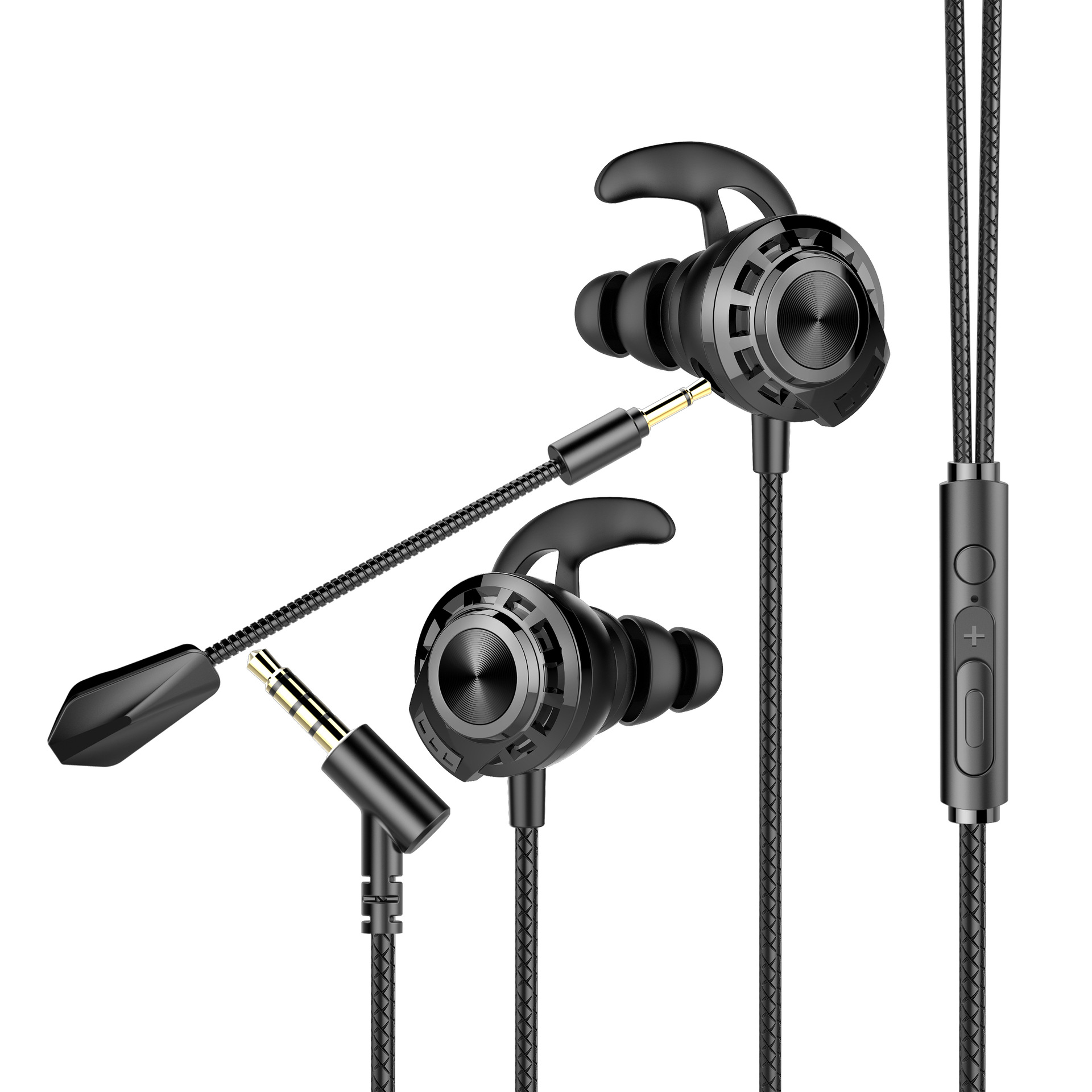 Modelo privado nuevo juego especial auriculares tipo auriculares con cable de trigo de pollo computadora de escritorio auriculares 2 en 1