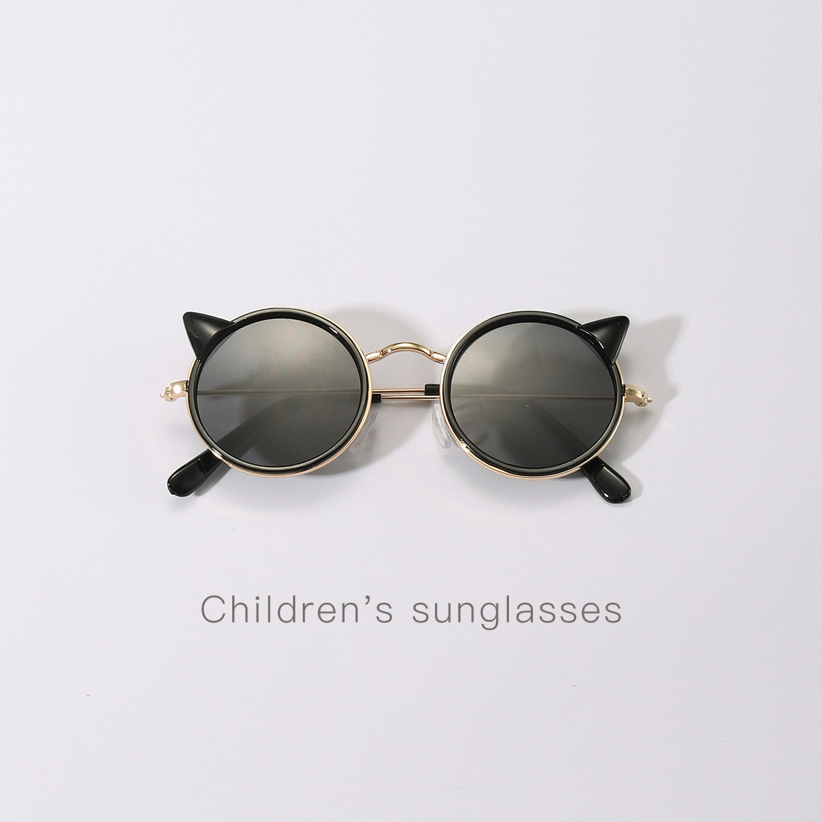 2023 nuevas gafas de sol de metal para niños dibujos animados gato gafas de sol para niños sombrilla de verano gafas de sol para bebés