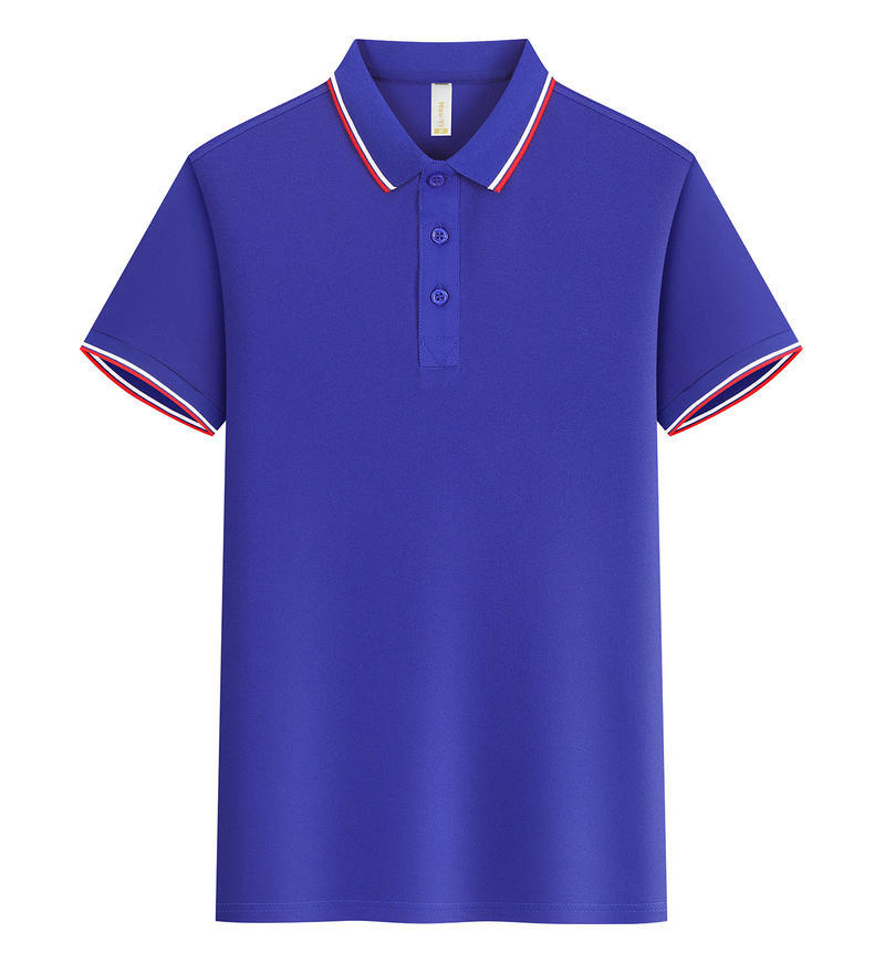 Hielo de oxígeno algodón Asia-Europa código transfronterizo empresa publicidad camisa de trabajo solapa de manga corta polo ropa de trabajo personalizada logotipo impreso