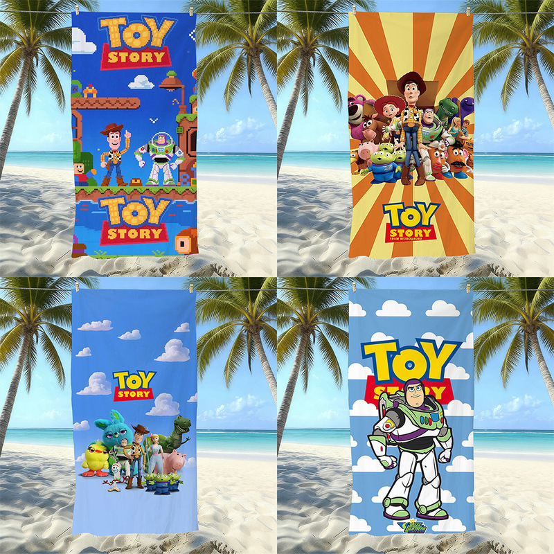 2026 New Model Buzz Lightyear Beach Towel for Children and Adults, Toy Story Bath Towel, Water-Absorbent and Quick-Drying Towel