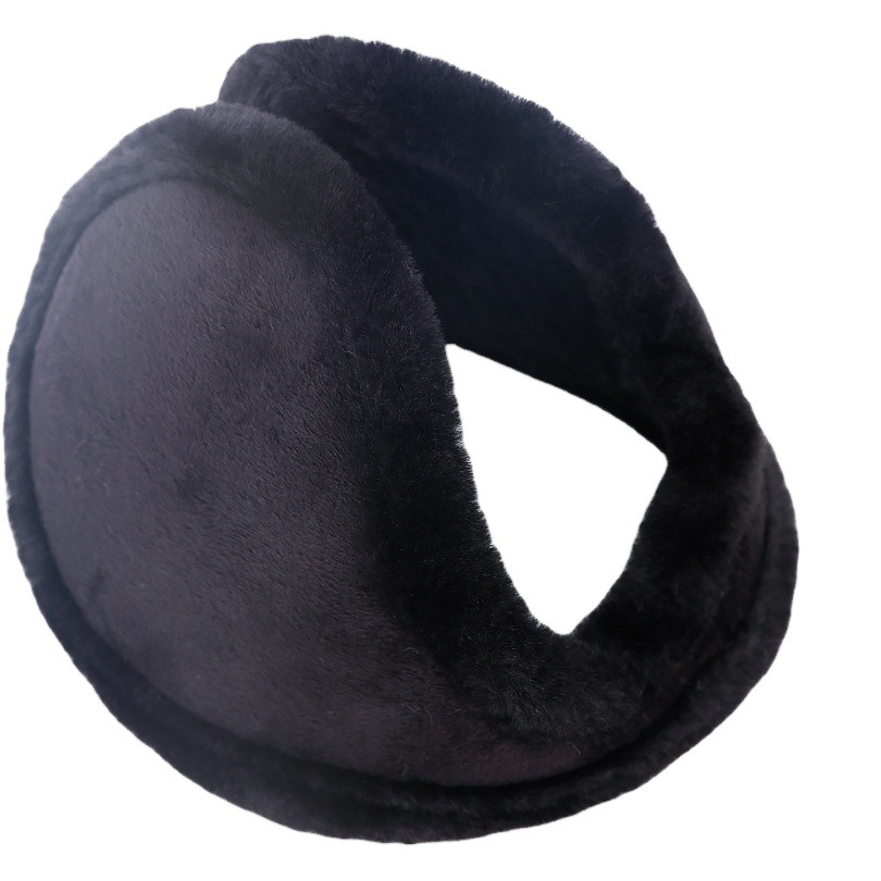 2025年冬ファッション無地メンズ保温フリース耳当て屋外防風特大厚手耳あて卸売