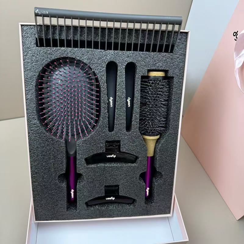 ダイソンと同じスタイルのエアクッションコーム、帯電防止マッサージコーム、ワイドトゥースコーム、ヘアコーム、女性用家庭用ポータブルエアバッグコームセット|undefined