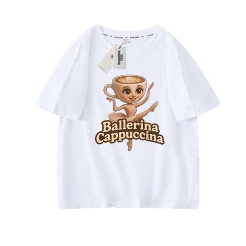 Wooden Stick Person Men Women Children's Short Sleeve T-Shirt Children's Summer Tungtungsahur AI Biological Foreign Shanhaijing