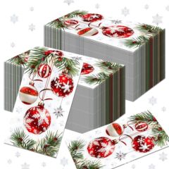 Czj075クリスマスクリスマスボールパーティークリスマスロングティッシュ祝日食器パーティー使い捨てティッシュ
