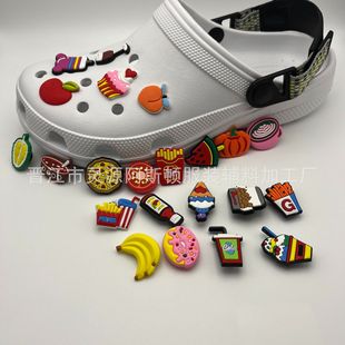 New summer colorful cartoon hole shoes shoes flower shoes buckle accessories DIY garden shoes PVC removable jewelry beautiful