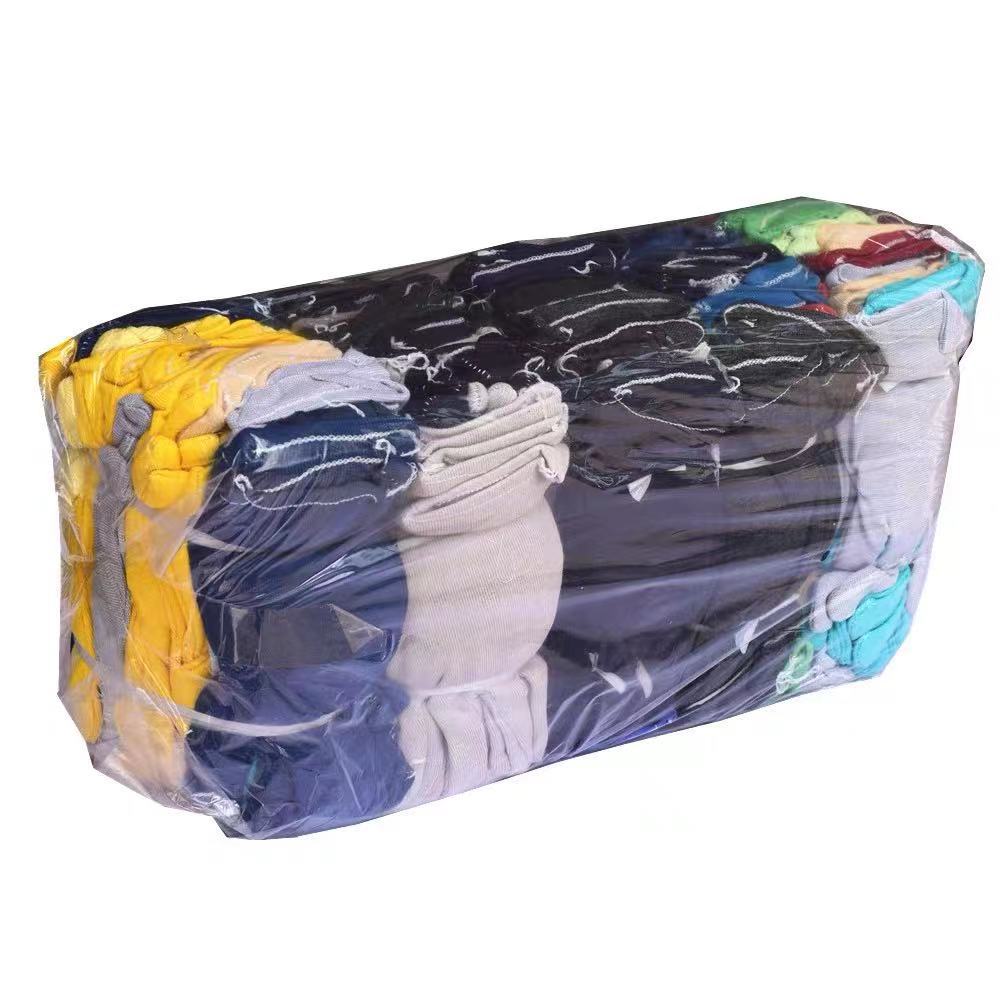 杂色棉布作业手套耐磨加厚劳保防护工作手套