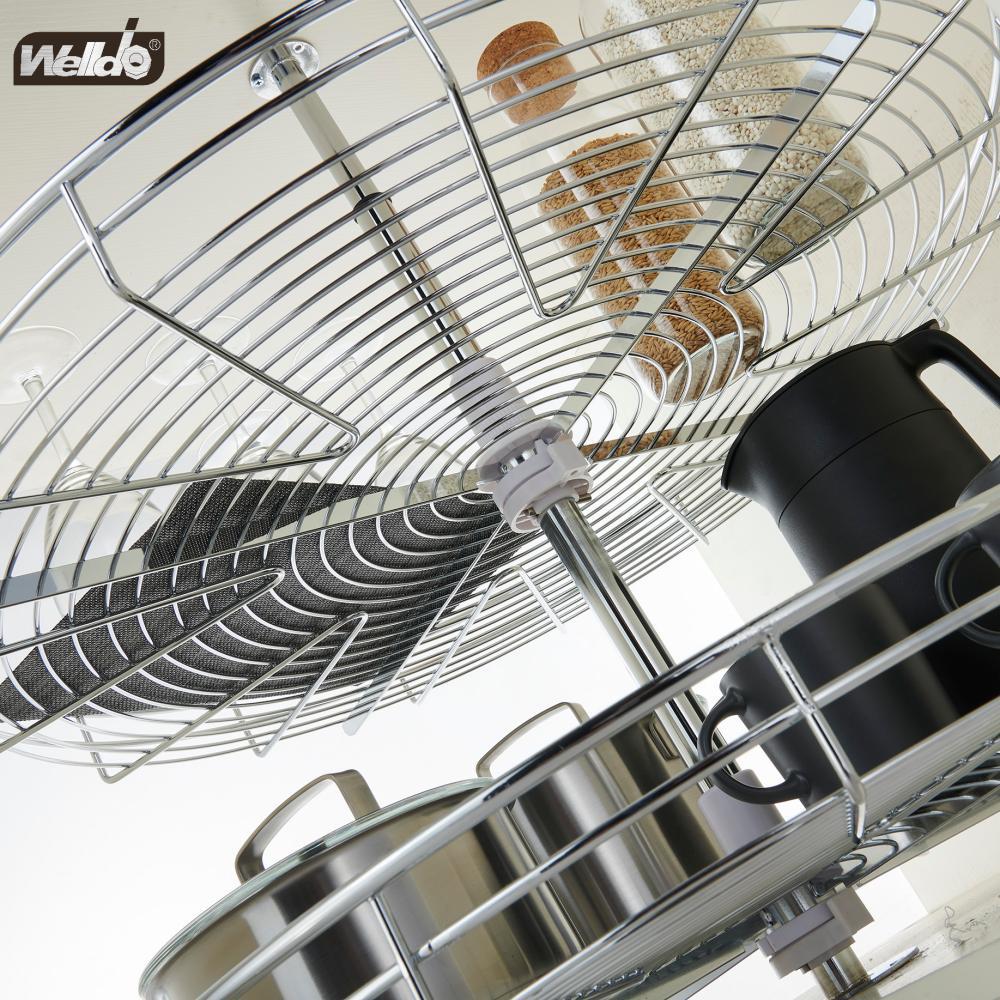 Welldo纬东 橱柜转角转盘拉篮橱柜双层360°转盘置物拉篮