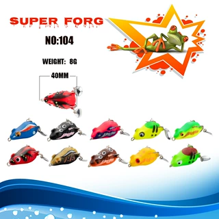 路亚饵带亮片兔蛙40mm 8g泰国迷你雷蛙双钩打黑东南亚防咬绳雷蛙