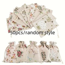 跨境新款棉麻收纳袋束口抽绳茶叶礼品袋棉布袋化妆包袋厂家直供