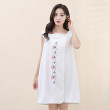 新款可穿式浴巾加厚吸水速干不掉毛可爱刺绣家用成人女士浴袍浴裙