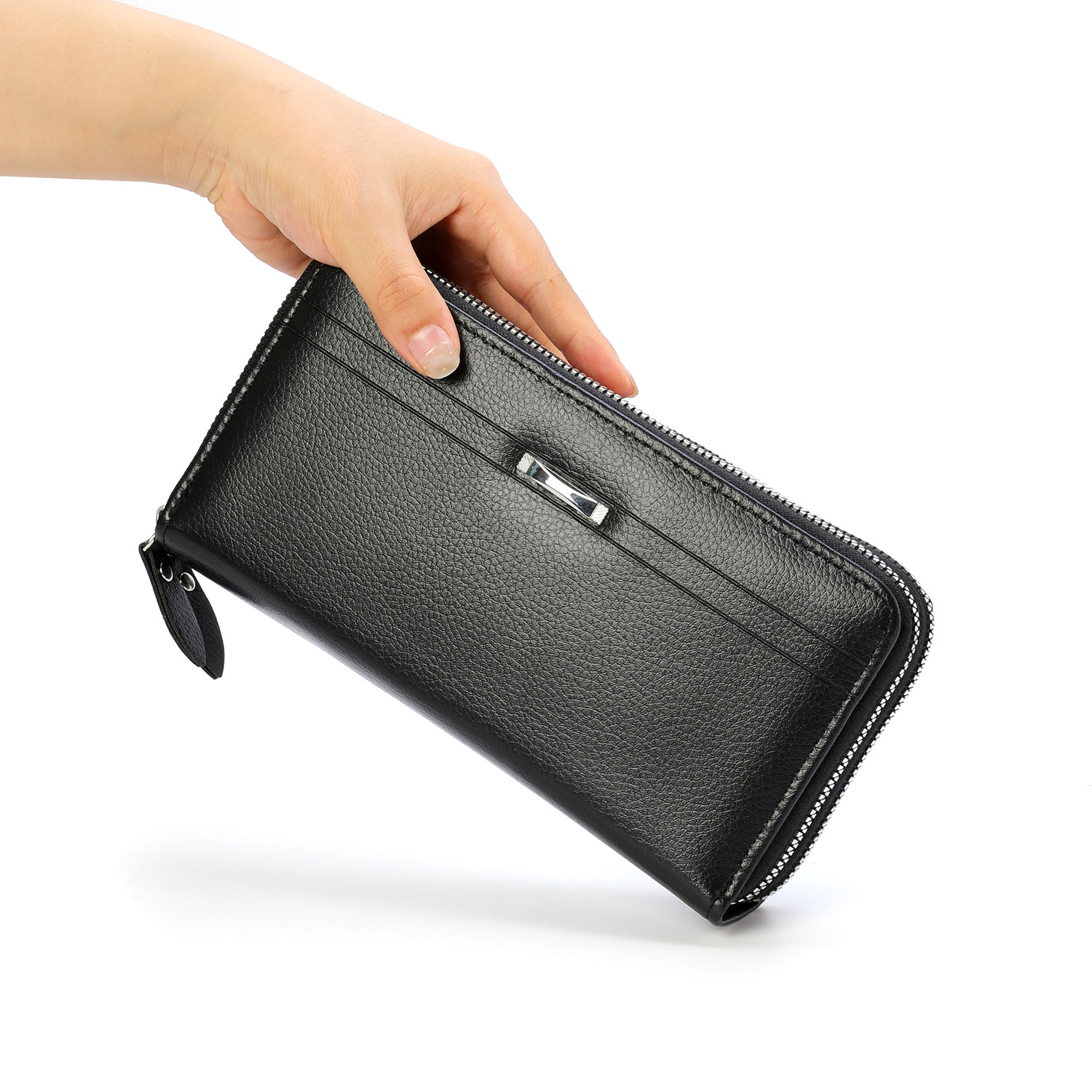 KAIPIBAO new men's mobile phone bag, business double-zipper clutch bag, large-capacity wallet clutch bag for men