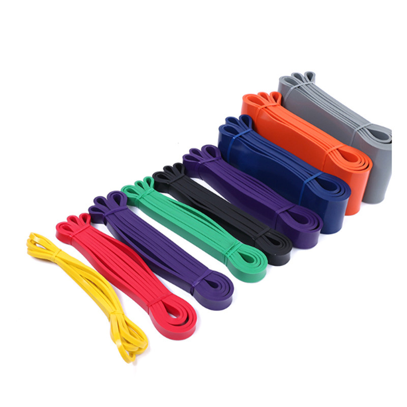 Banda elástica de látex para entrenamiento de fuerza, banda de fitness, banda de resistencia para yoga, banda de resistencia para rehabilitación, banda de goma plana para estiramiento.