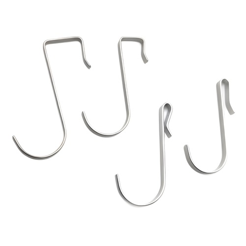 Stainless steel square tube hook S-shaped hook kitchen bathroom bedroom balcony windowsill flat steel clip hook accessory