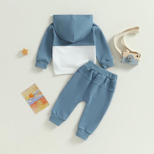 Bestselling Spring New Color Block Cap Hoodie + Sports Shorts 2-Piece Set Pure Cotton